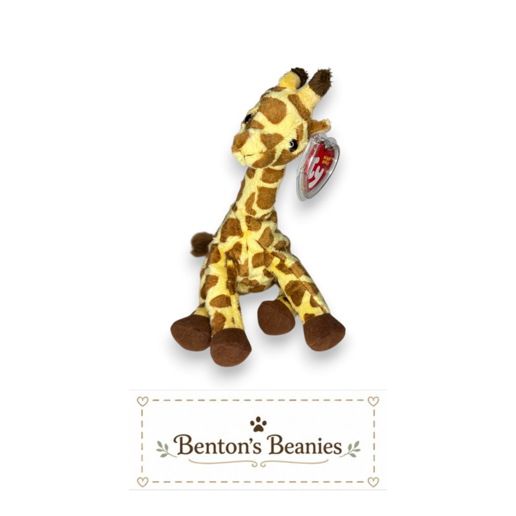 Jumpshot the Giraffe TY Beanie Baby | Mint Heart & Tush Tag