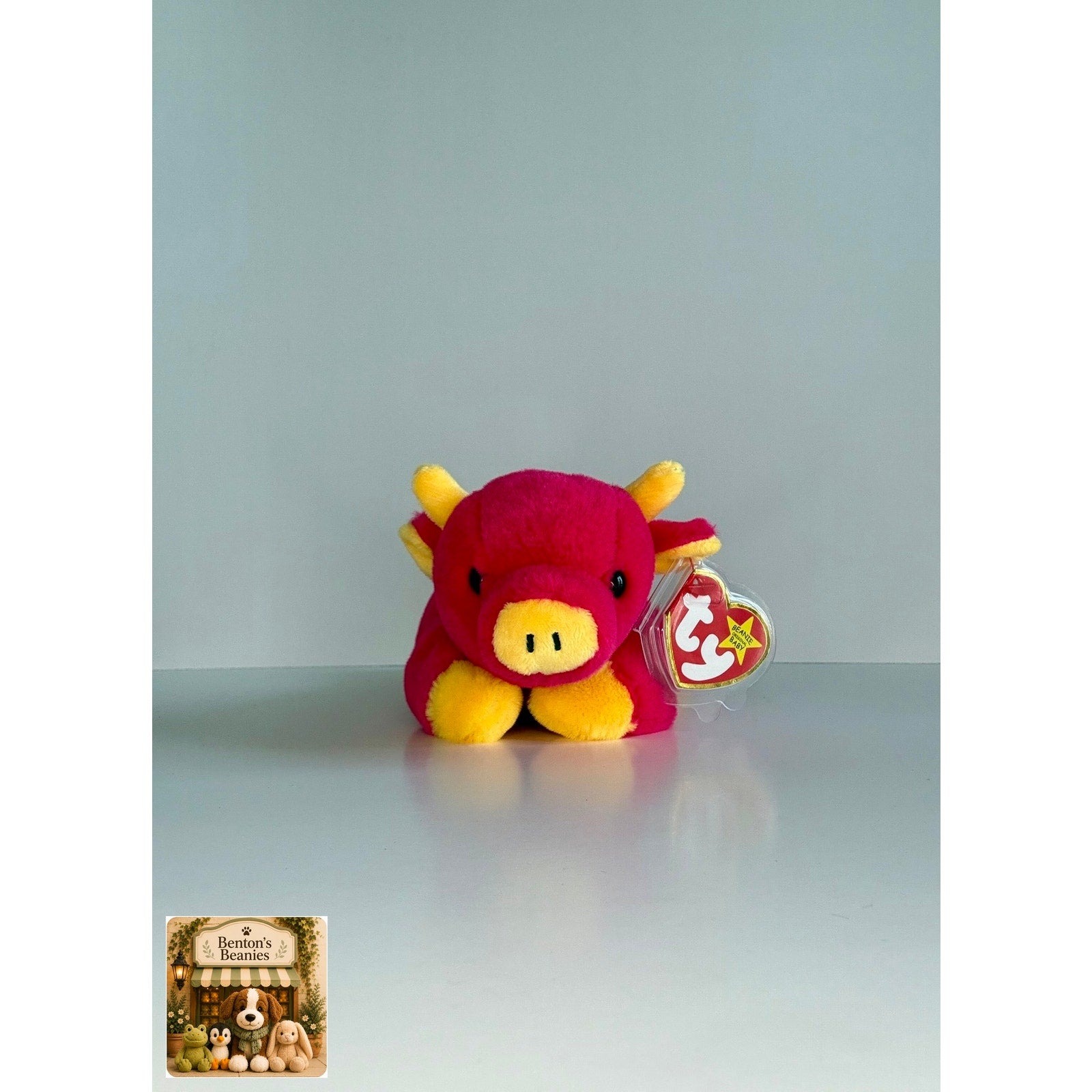 Snort II the Bull TY Beanie Baby | Mint Heart/Tush Tag NEW