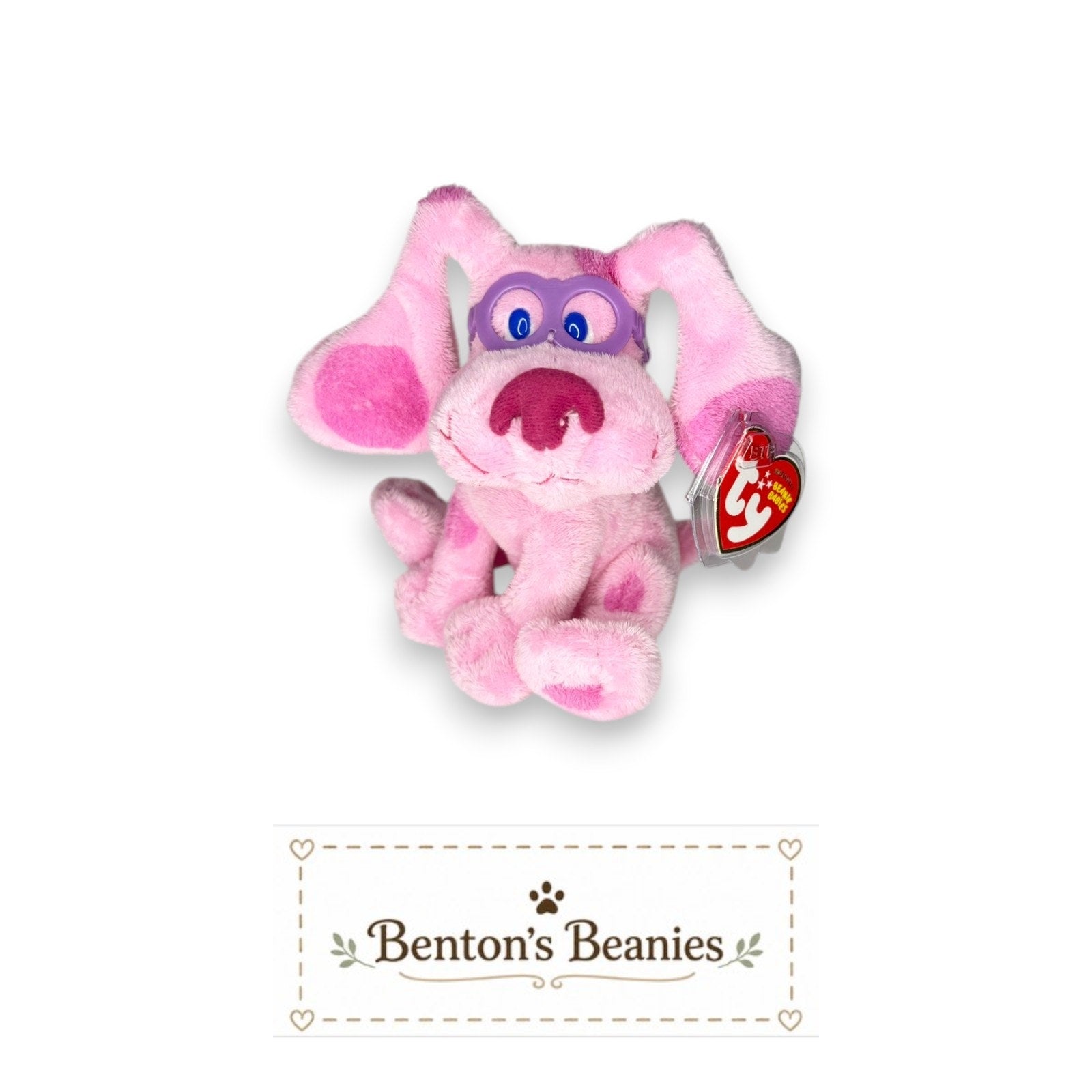 Magenta | Blue's Clues TY Beanie Baby | Mint Heart/Tush Tag