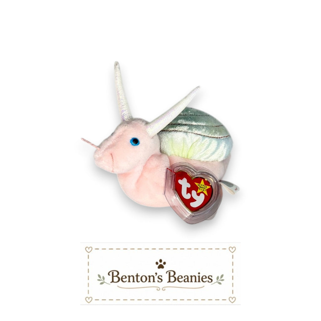 Swirly the Snail TY Beanie Baby | Mint Heart & Tush Tag