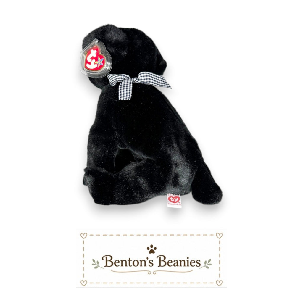 Luke the Black Lab TY Beanie Buddies | Mint Heart/Tush Tags