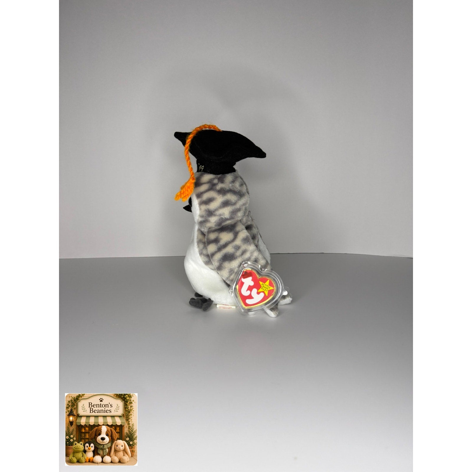 Wiser the Owl TY Beanie Baby | Mint Heart & Tush Tag