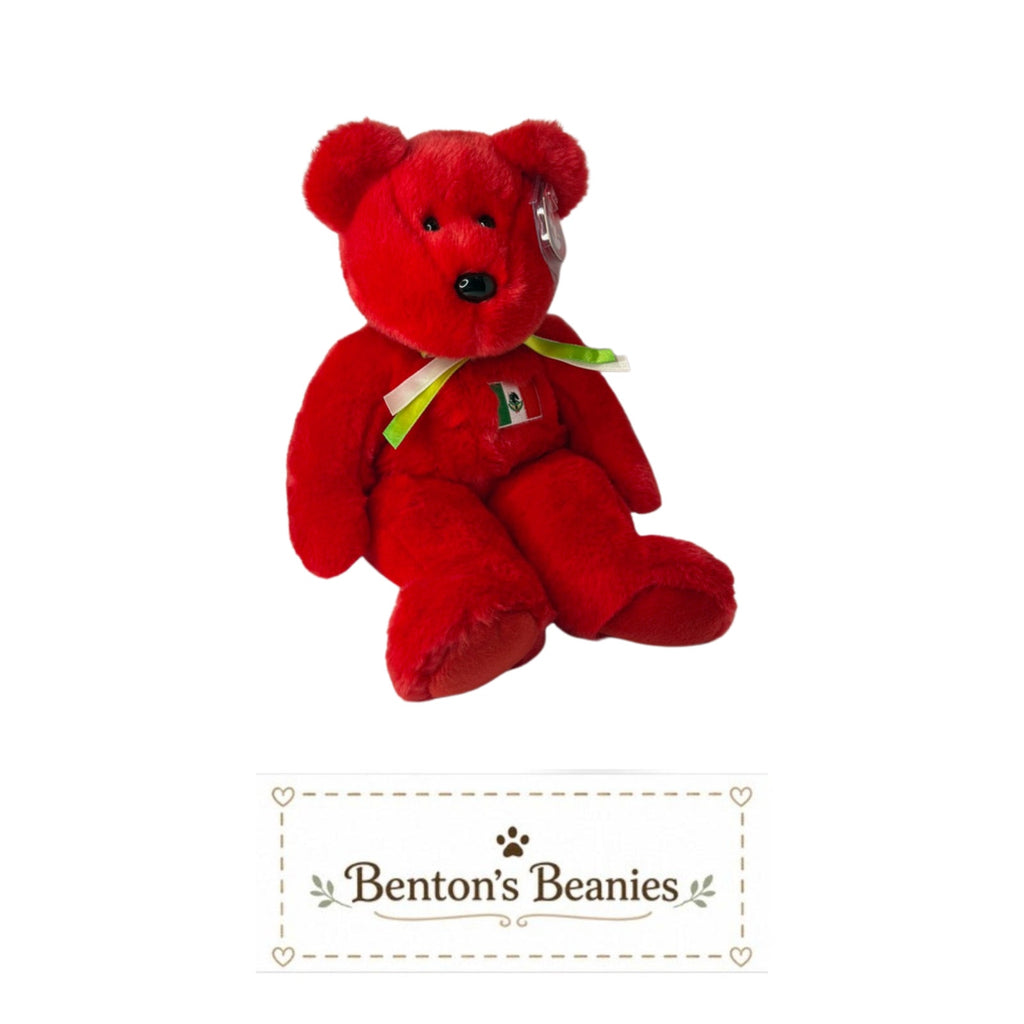 Osito the Bear TY Beanie Buddies | Mint Heart & Tush Tags