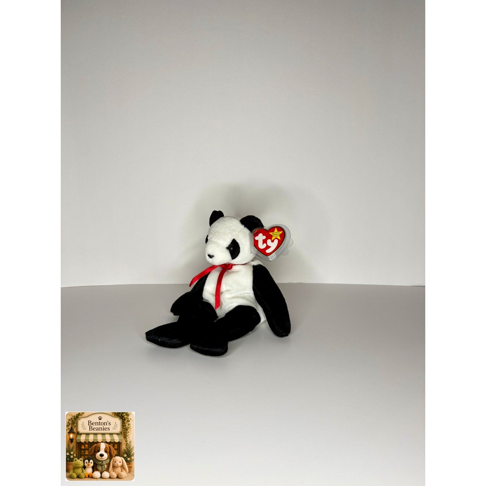 Fortune the Bear TY Beanie Baby | Mint Heart & Tush Tag