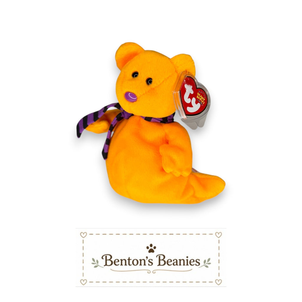 Shivers the Ghost Bear TY Beanie Baby | Mint Heart Tush Tag