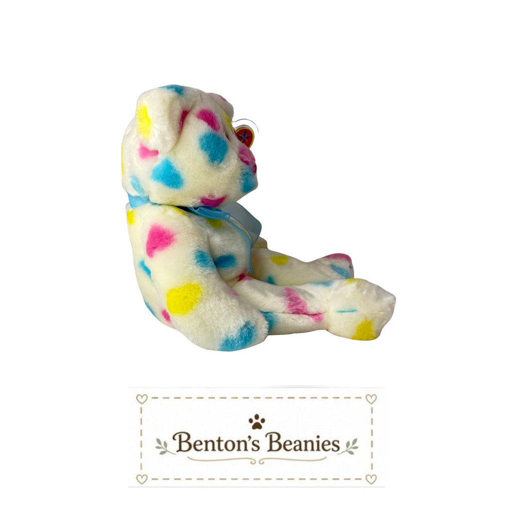 Kissme the Bear TY Beanie Buddies | Mint Heart & Tush Tags