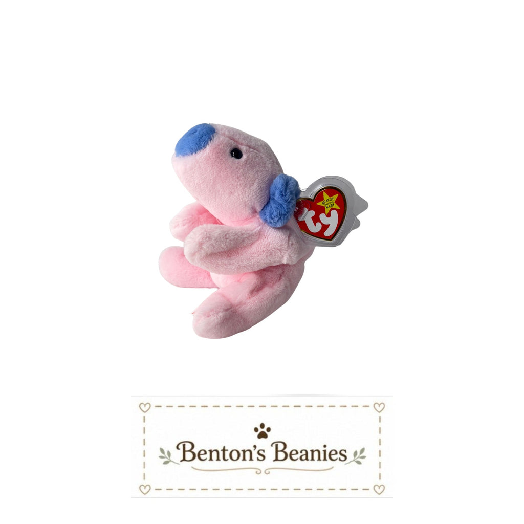 Squealer II the Pig TY Beanie Baby | Mint Heart & Tush Tag
