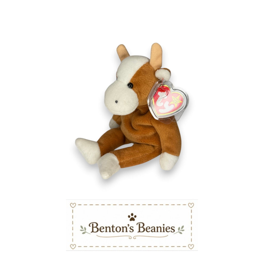 Bessie the Cow TY Beanie Baby | Mint Heart & Tush Tag