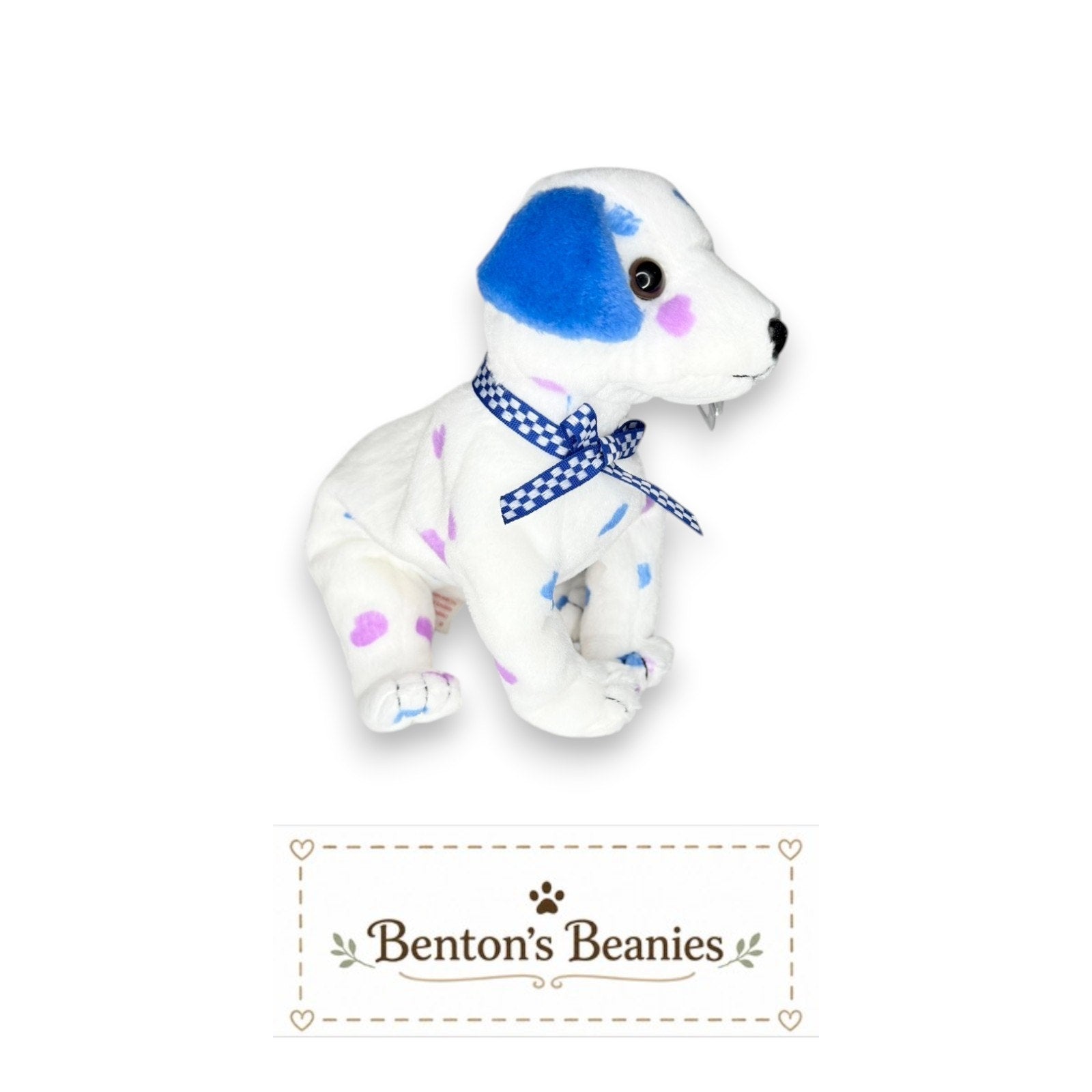 Dizzy the Pastel Dog TY Beanie Baby | Mint Heart & Tush Tag