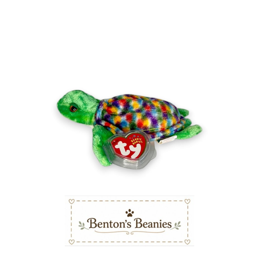 Zoom the Sea Turtle TY Beanie Baby | Mint Heart & Tush Tag