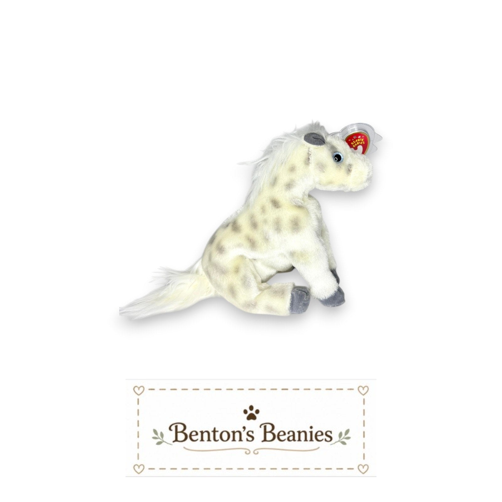 Lightning the Horse TY Beanie Baby | Mint Heart & Tush Tag
