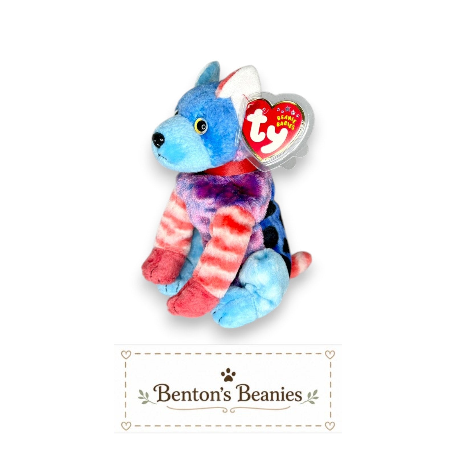 Hodge-Podge the Dog TY Beanie Baby | Mint Heart & Tush Tag