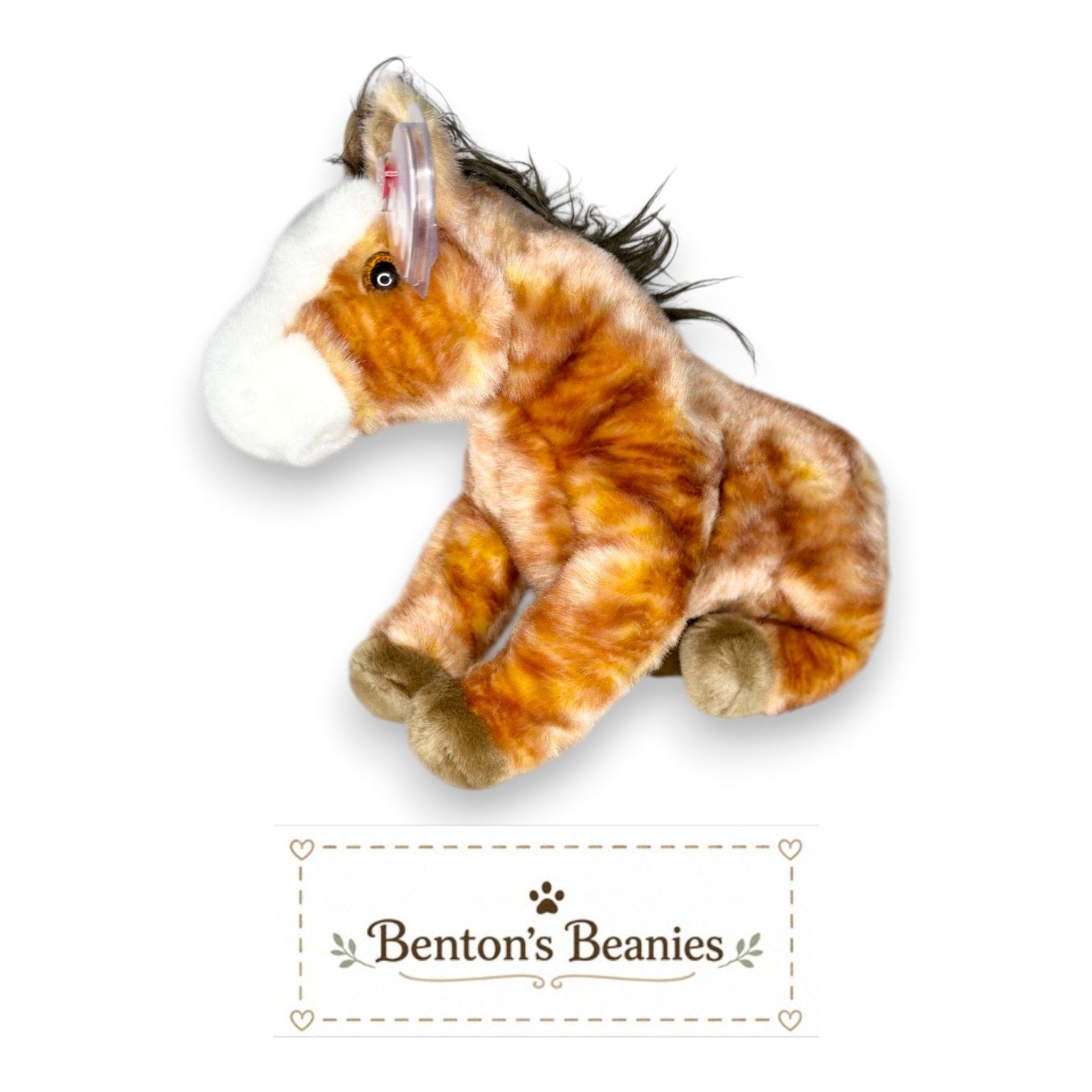 Oats the Horse TY Beanie Buddies | Mint Heart & Tush Tags