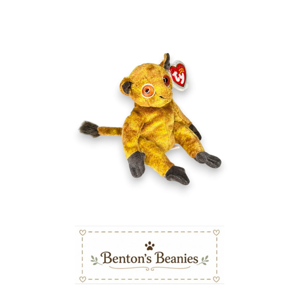 Gizmo the Lemur TY Beanie Baby | Mint Heart & Tush Tag