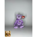 Decade the Bear Purple TY Beanie Baby | Mint Heart/Tush Tag