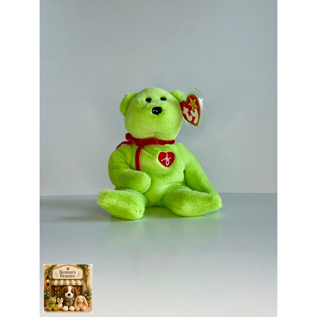Signature Bear 2023 TY Beanie Baby | Mint heart/Tush Tag NEW