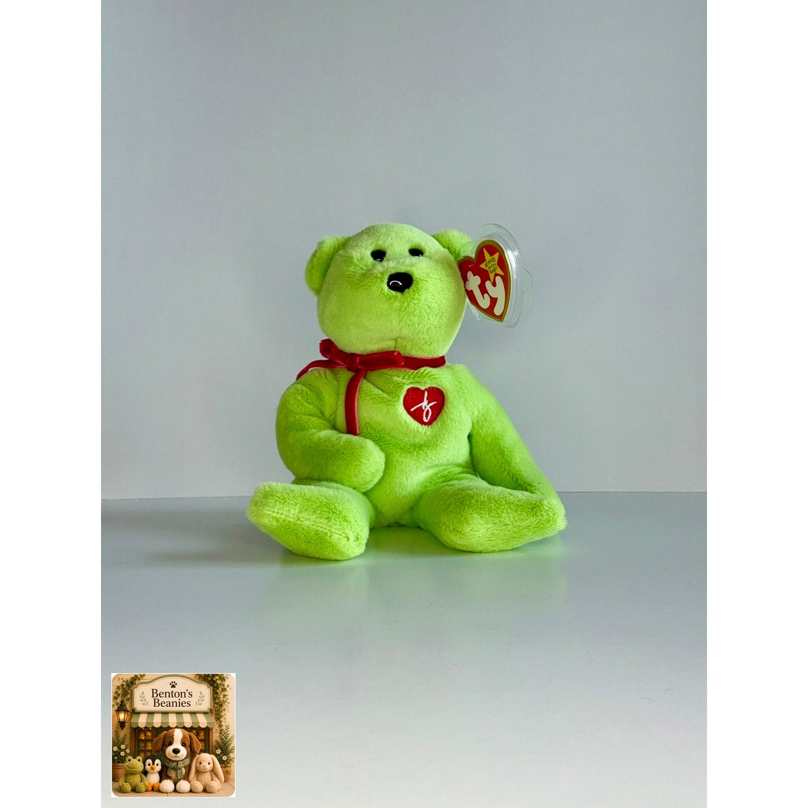 Signature Bear 2023 TY Beanie Baby | Mint heart/Tush Tag NEW