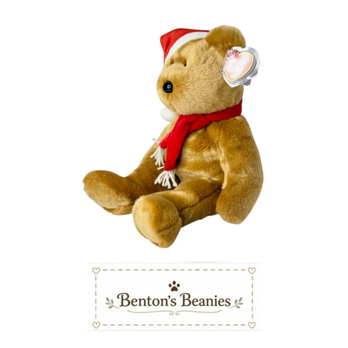 1997 Holiday Teddy TY Beanie Buddies | Mint Heart Tush Tags