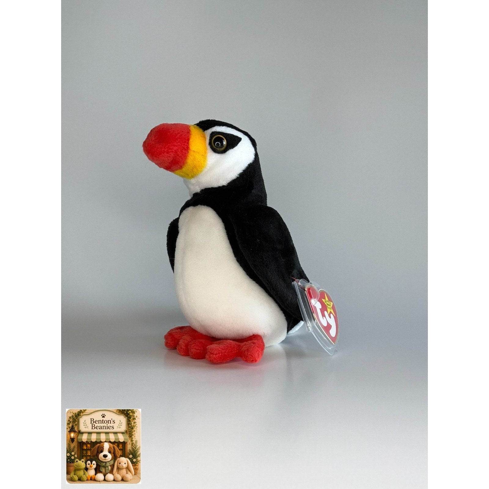 Puffer the Puffin TY Beanie Babies | Mint Heart & Tush Tag