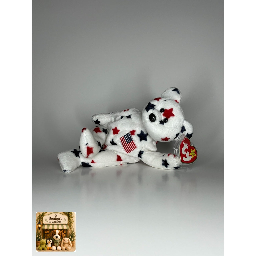 Glory the Bear TY Beanie Baby | Mint Heart & Tush Tag