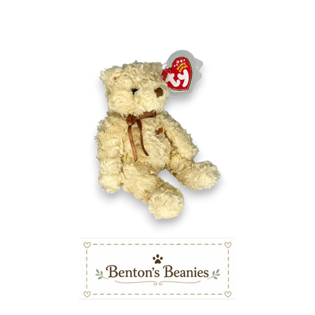 Herschel the Bear TY Beanie Baby | Mint Heart/Tush Tag