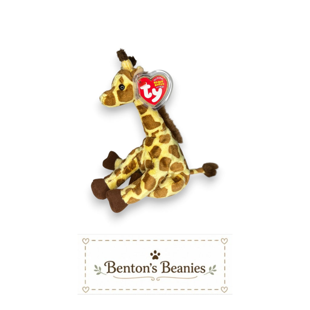 Jumpshot the Giraffe TY Beanie Baby | Mint Heart & Tush Tag