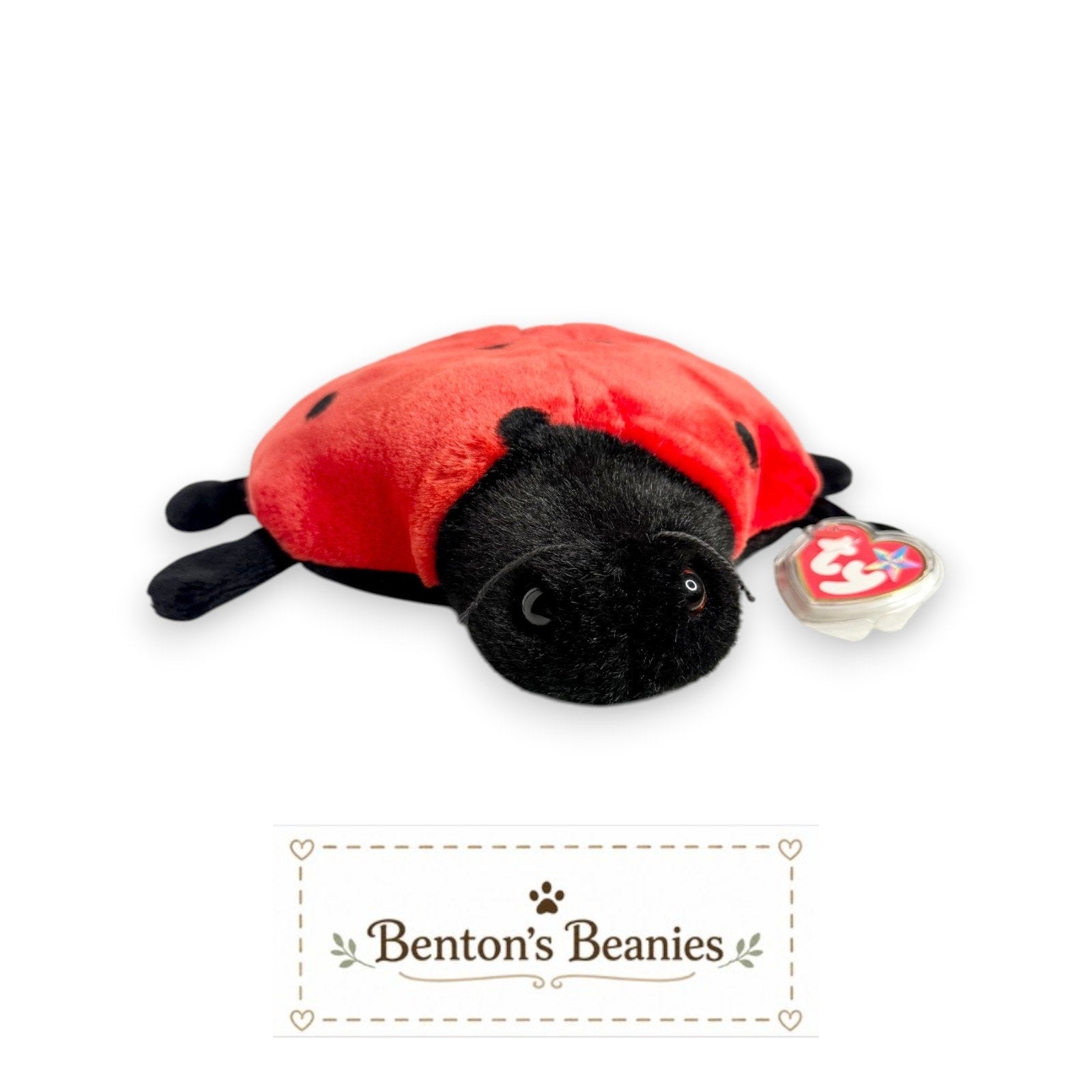 Lucky the Ladybug TY Beanie Buddies | Mint Heart & Tush Tags