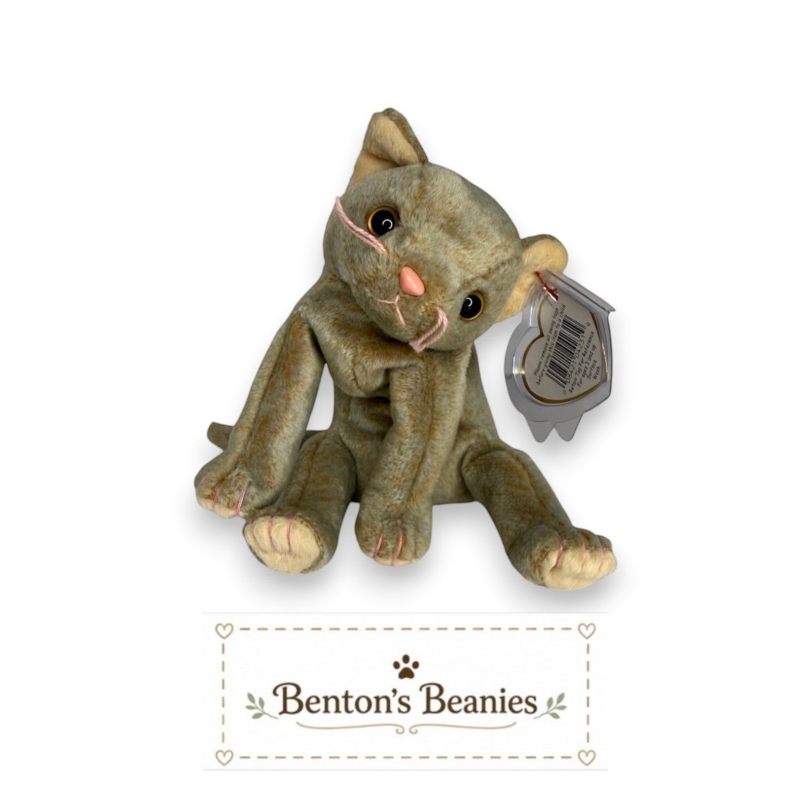 Scat the Cat TY Beanie Baby | Mint Heart & Tush Tag