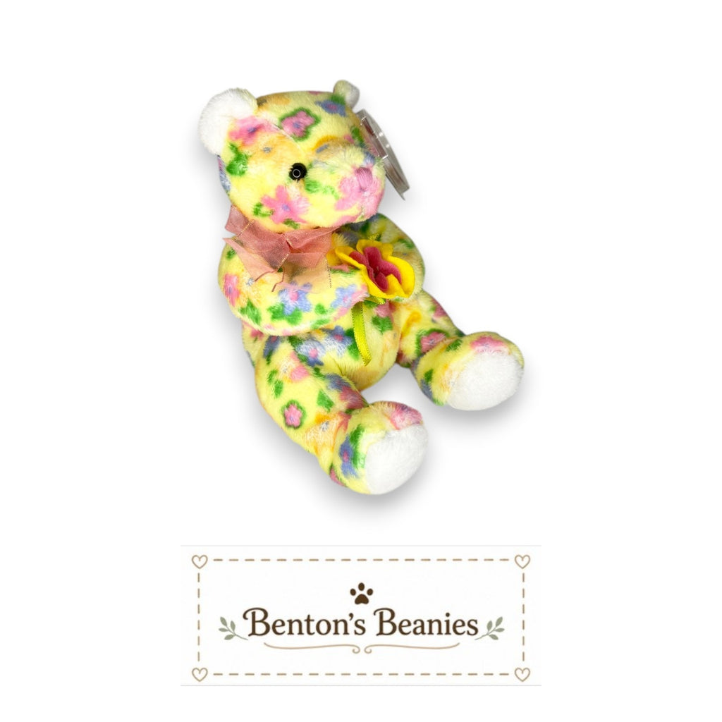 Bloom the Bear TY Beanie Baby | Mint Heart & Tush Tag