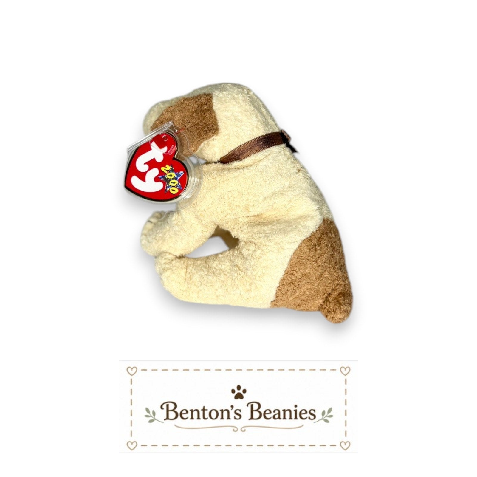Rufus the Dog TY Beanie Baby | Mint Heart & Tush Tag