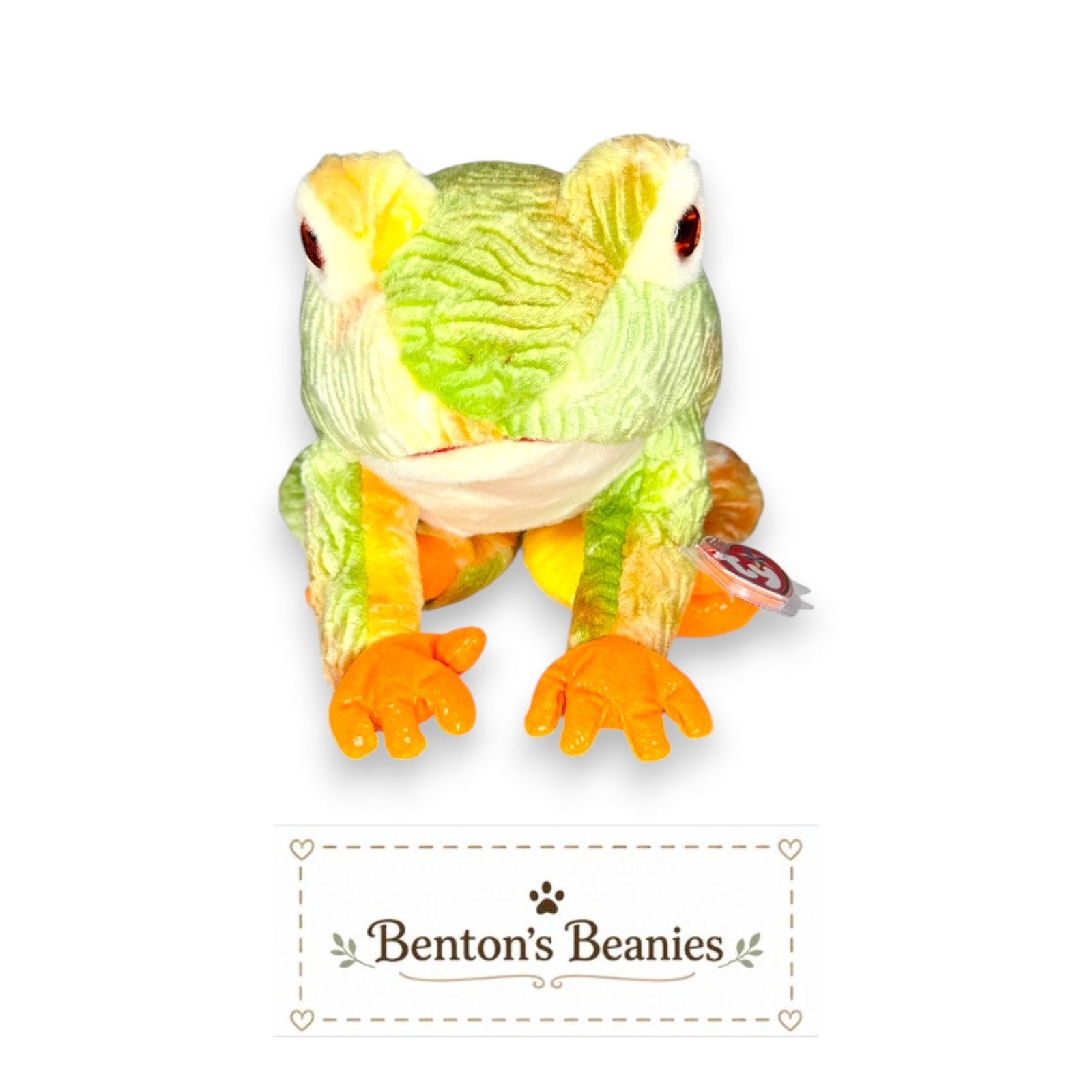 Prince the Frog TY Beanie Buddies | Mint Heart & Tush Tags