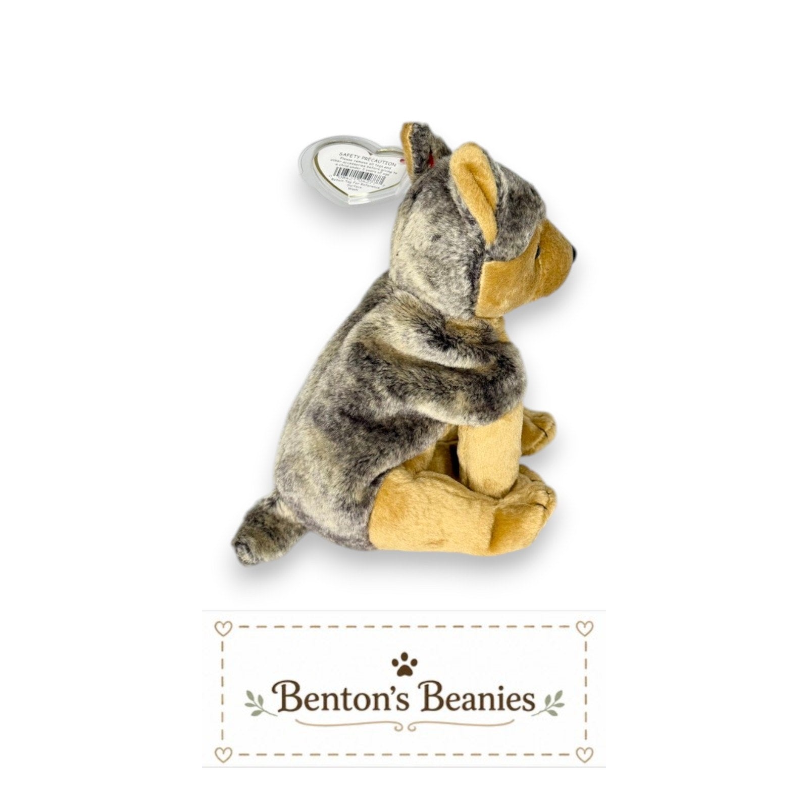 Sarge the Dog TY Beanie Baby | Mint Heart & Tush Tag
