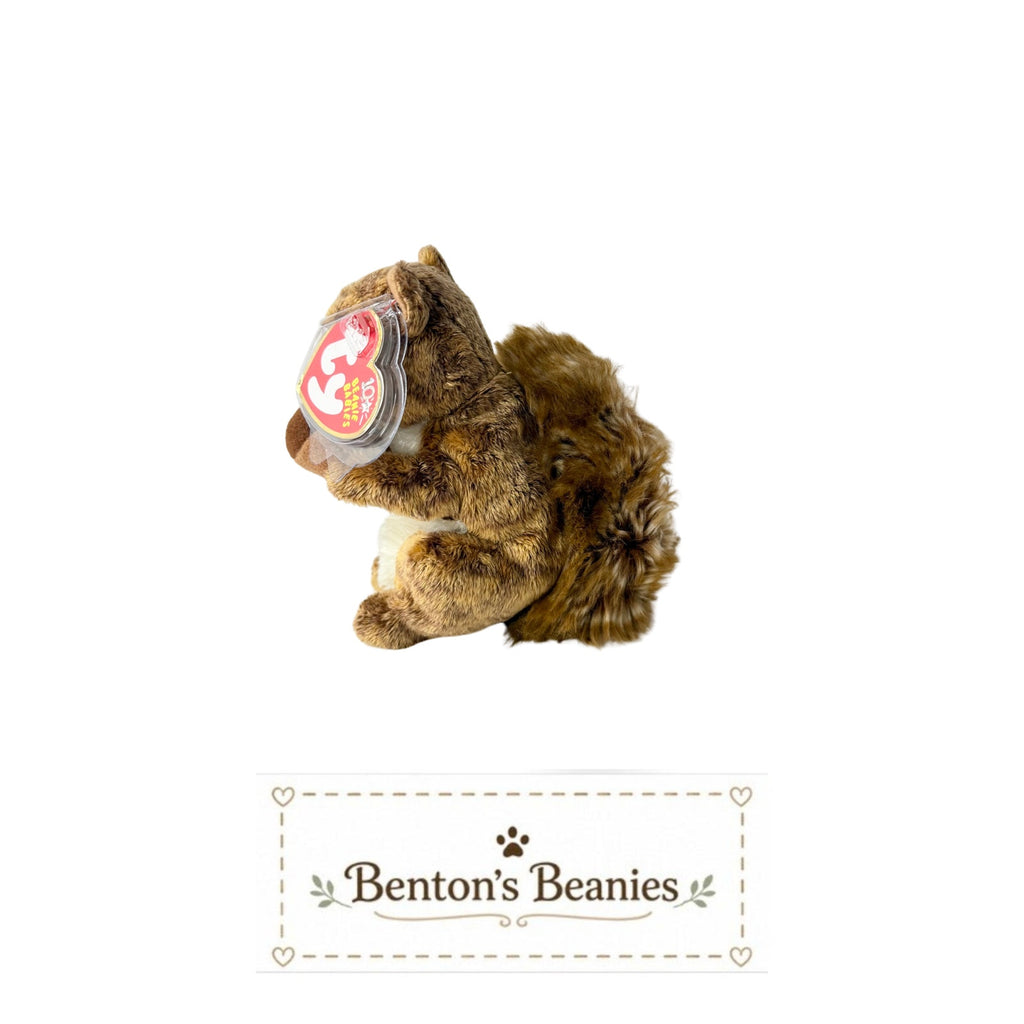Nutty the Squirrel TY Beanie Baby | Mint Heart & Tush Tag