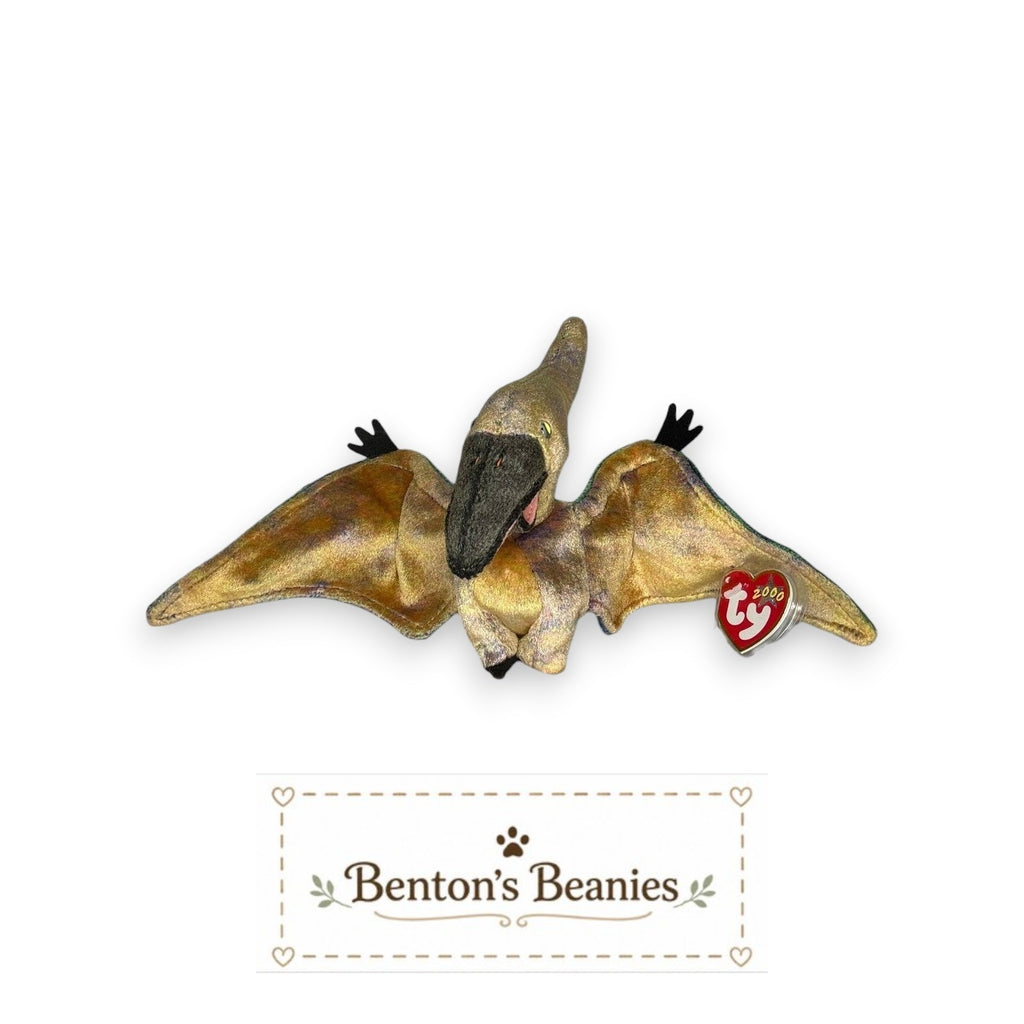 Swoop the Pterodactyl TY Beanie Baby | Mint Heart & Tush Tag