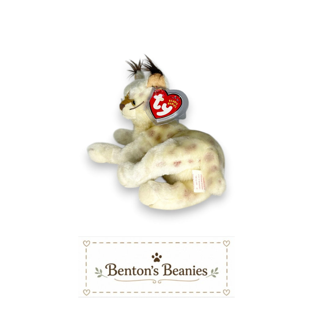Tracks the Lynx TY Beanie Baby | Mint Heart & Tush Tag