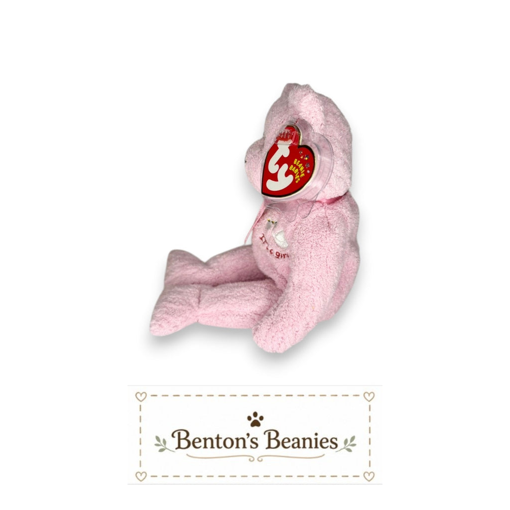 It's a Girl the Bear TY Beanie Baby | Mint Heart & Tush Tag