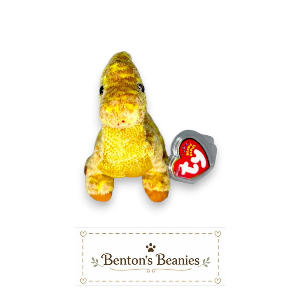 Tooter the Dinosaur TY Beanie Baby | Mint Heart & Tush Tag