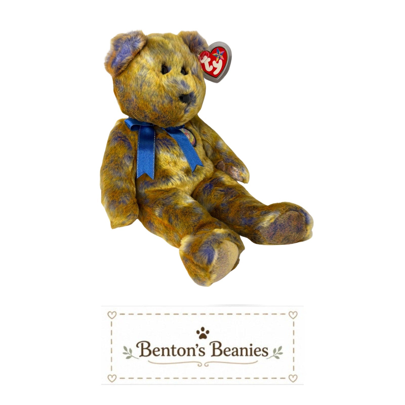 Clubby III Bear TY Beanie Buddies | Mint Heart & Tush Tags