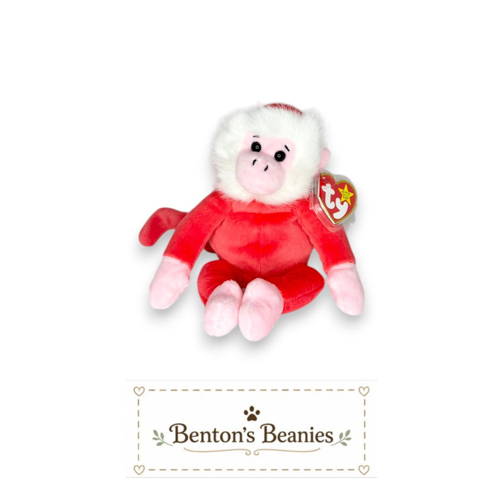Foster the Monkey TY Beanie Baby | Mint Heart & Tush Tag