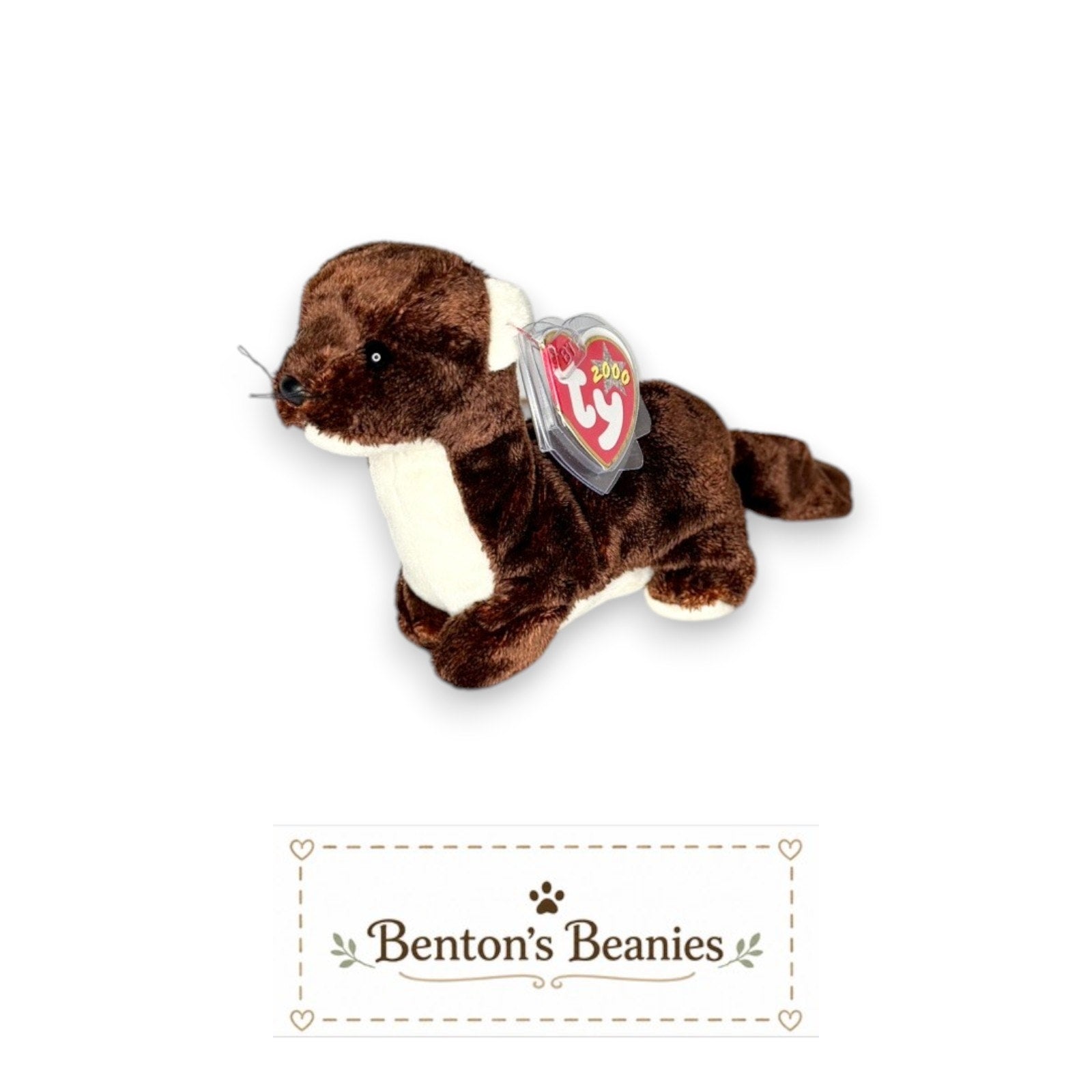 Runner (Mean Version) TY Beanie Baby | Mint Heart & Tush Tag
