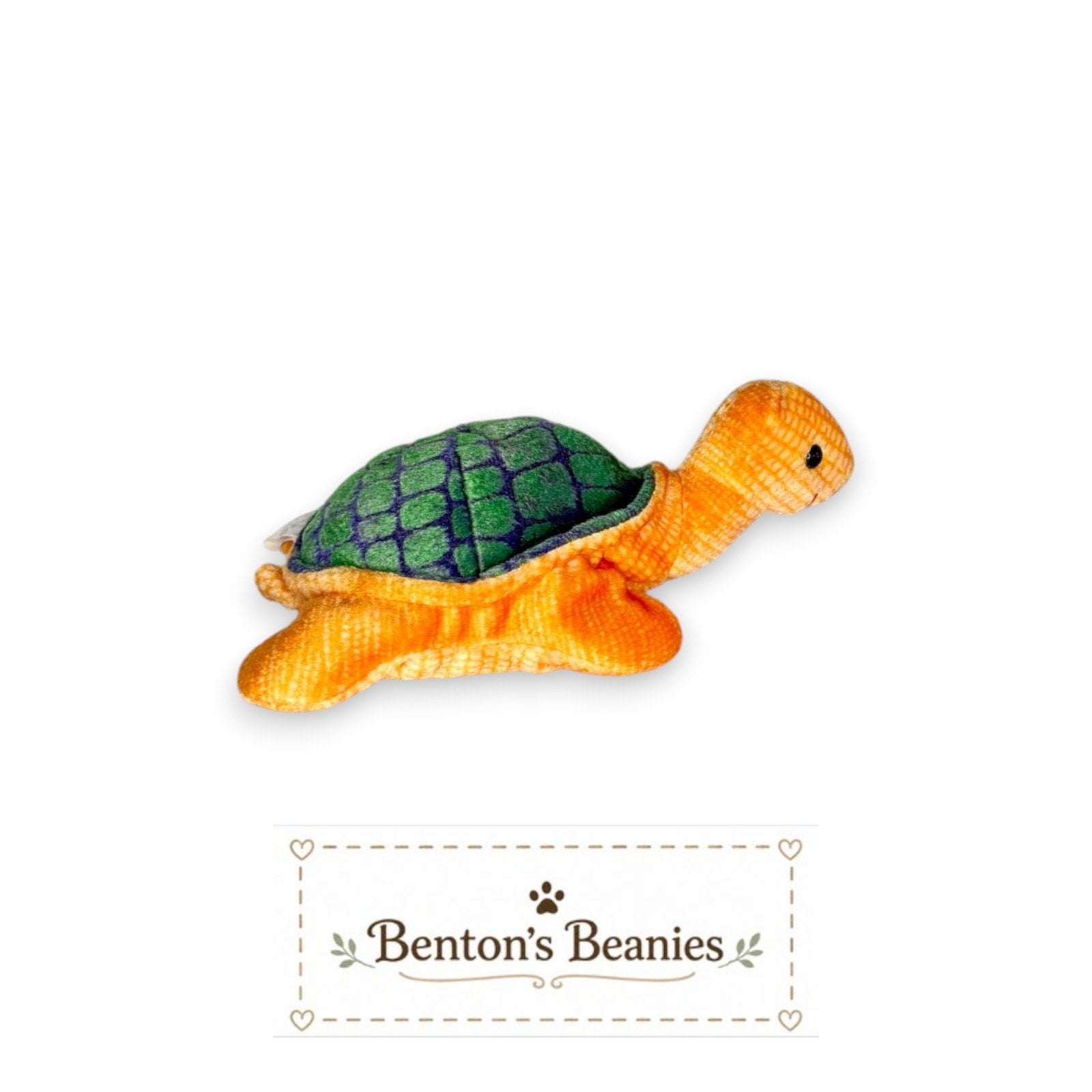 Peekaboo the Turtle TY Beanie Baby | Mint Heart & Tush Tag