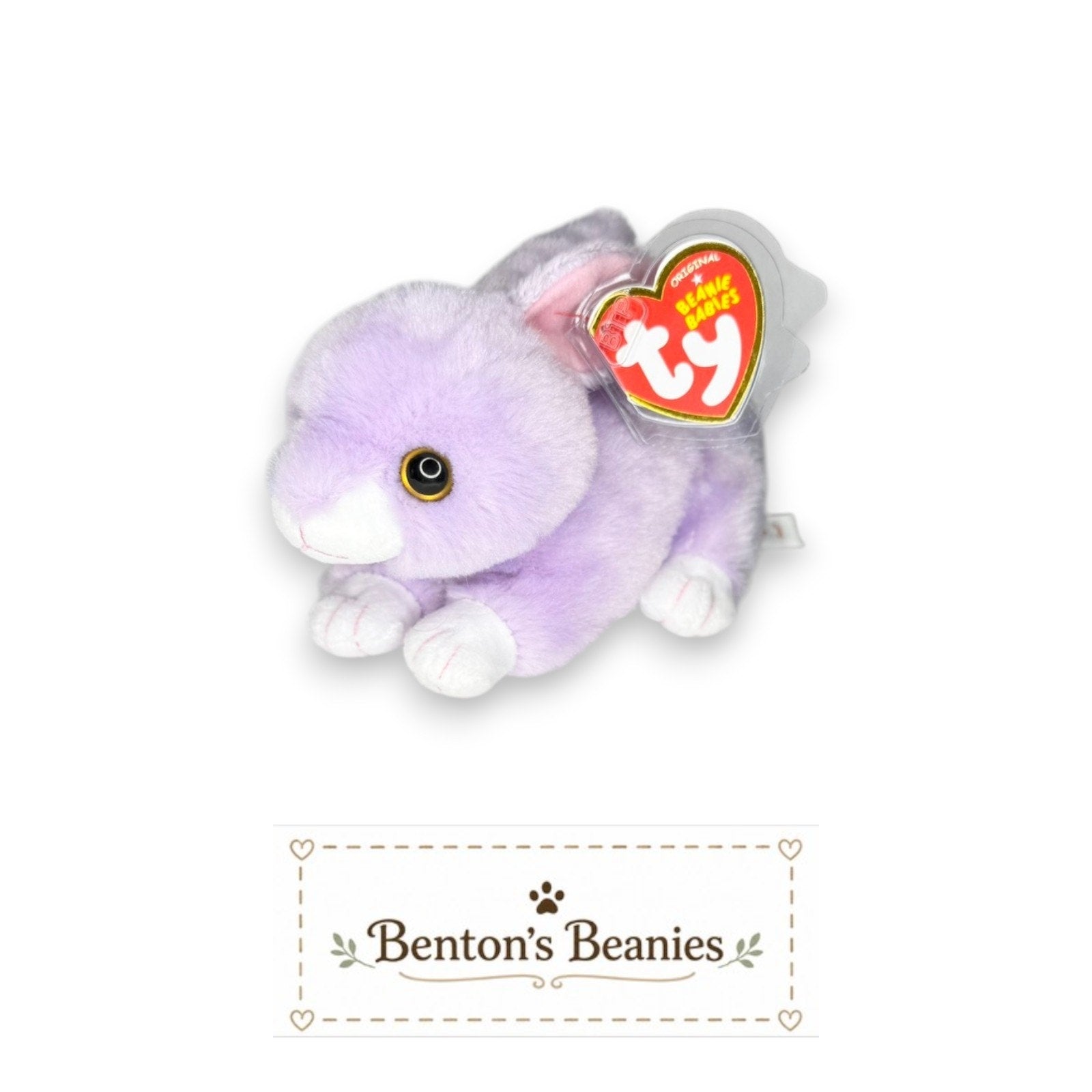 Dash the Rabbit TY Beanie Baby | Mint Heart & Tush Tag