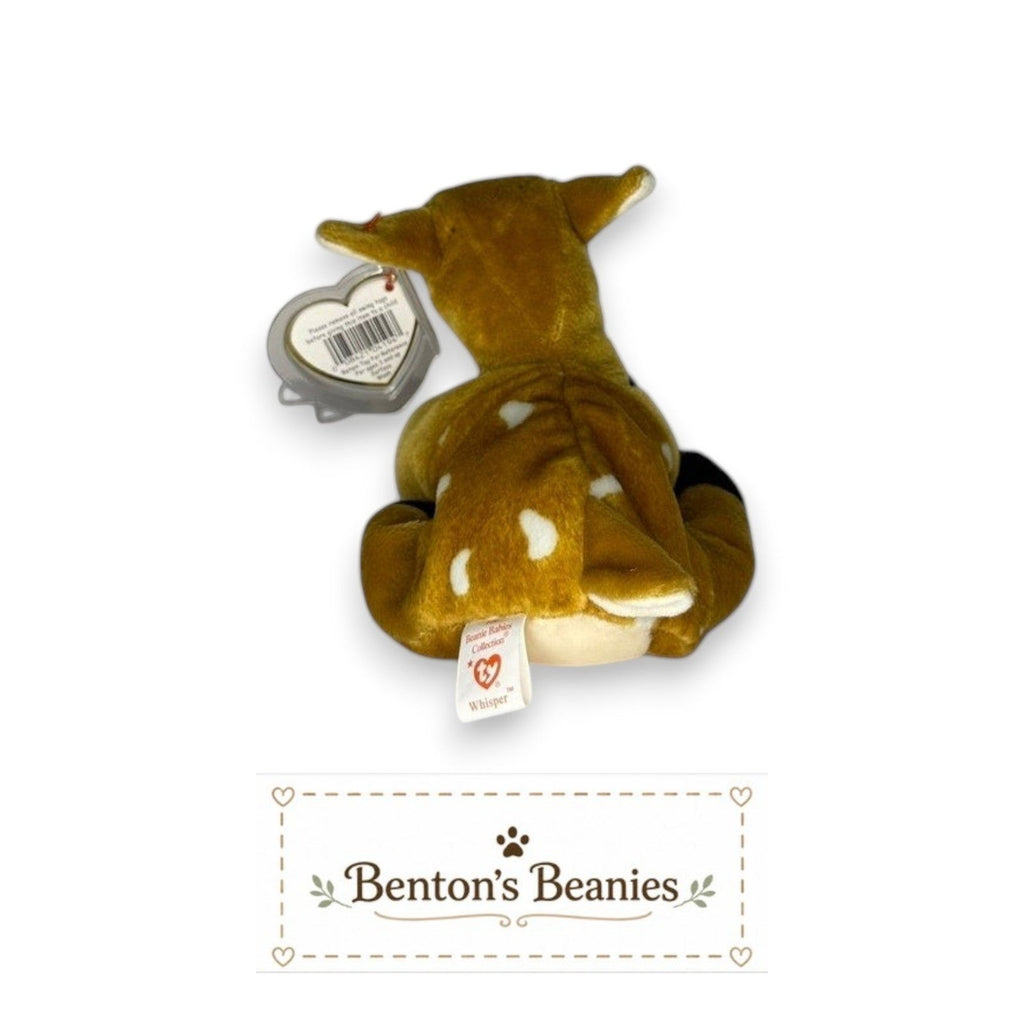 Whisper the Deer TY Beanie Baby | Mint Heart/Tush Tag