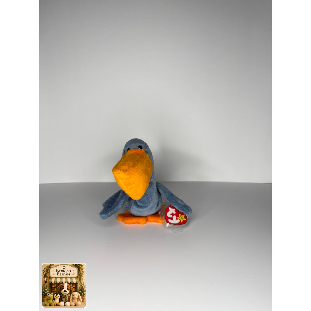 Scoop the Pelican TY Beanie Baby | Mint Heart & Tush Tag