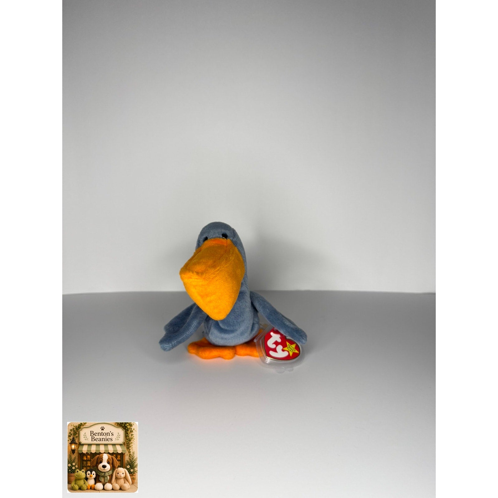 Scoop the Pelican TY Beanie Baby | Mint Heart & Tush Tag
