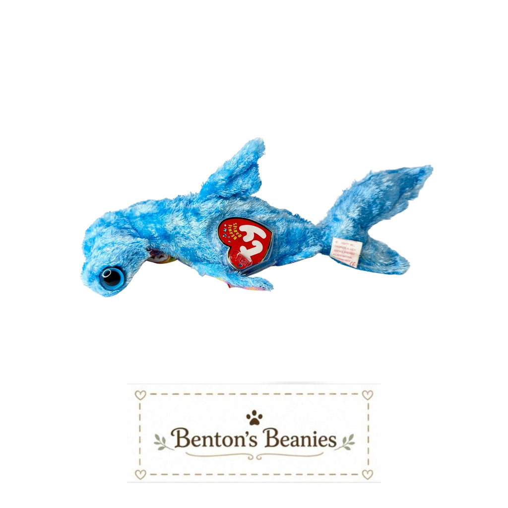 Sledge the Hammerhead TY Beanie Baby | Mint Heart & Tush Tag