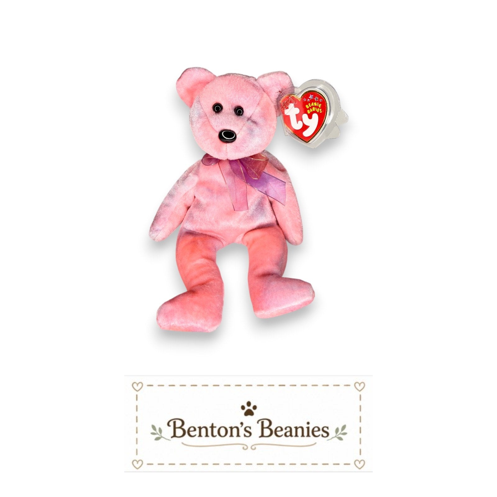 Clubby 5th Anniversary TY Beanie Baby | Mint Heart/Tush Tag
