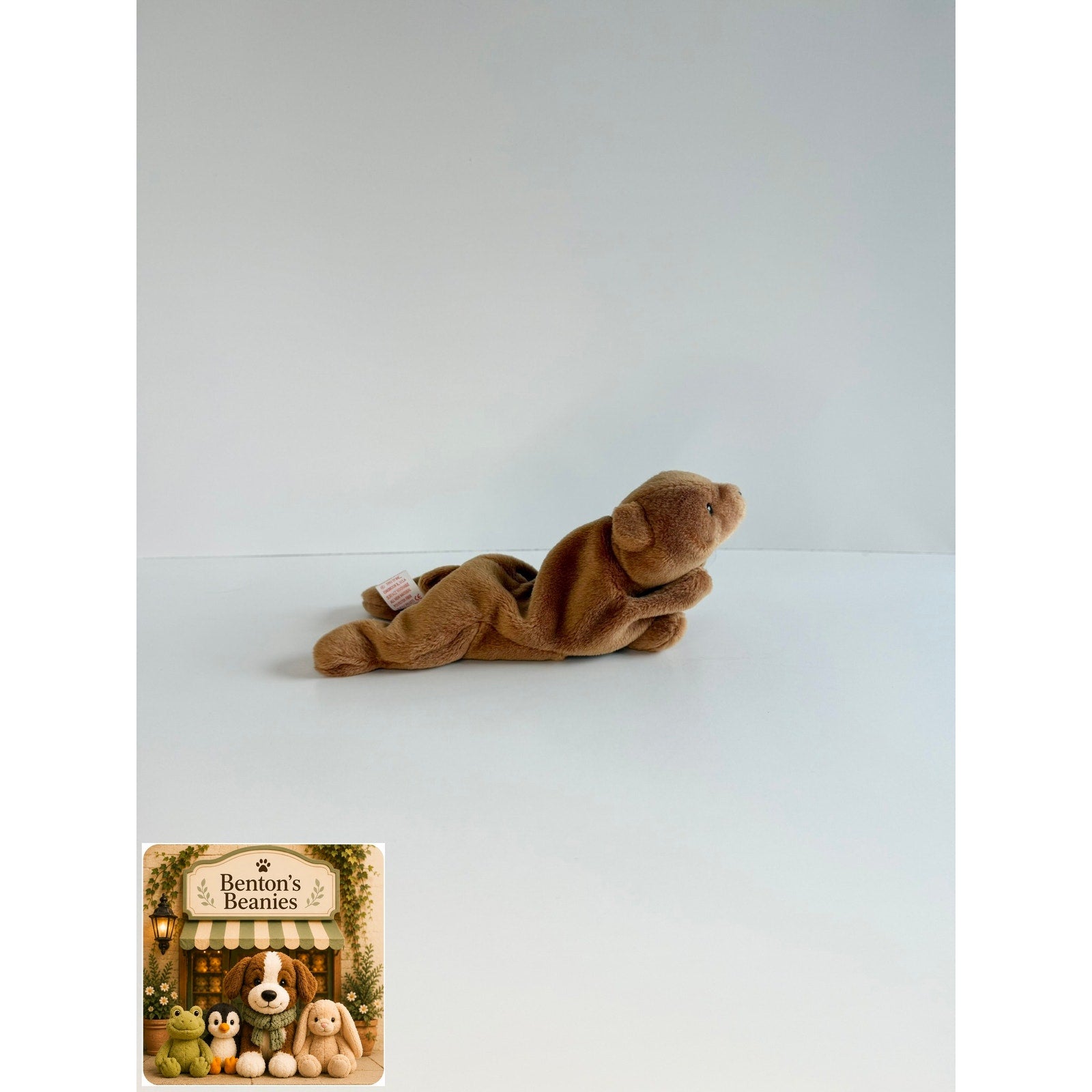 Cubbie the Brown Bear TY Beanie Baby | Mint Heart & Tush Tag