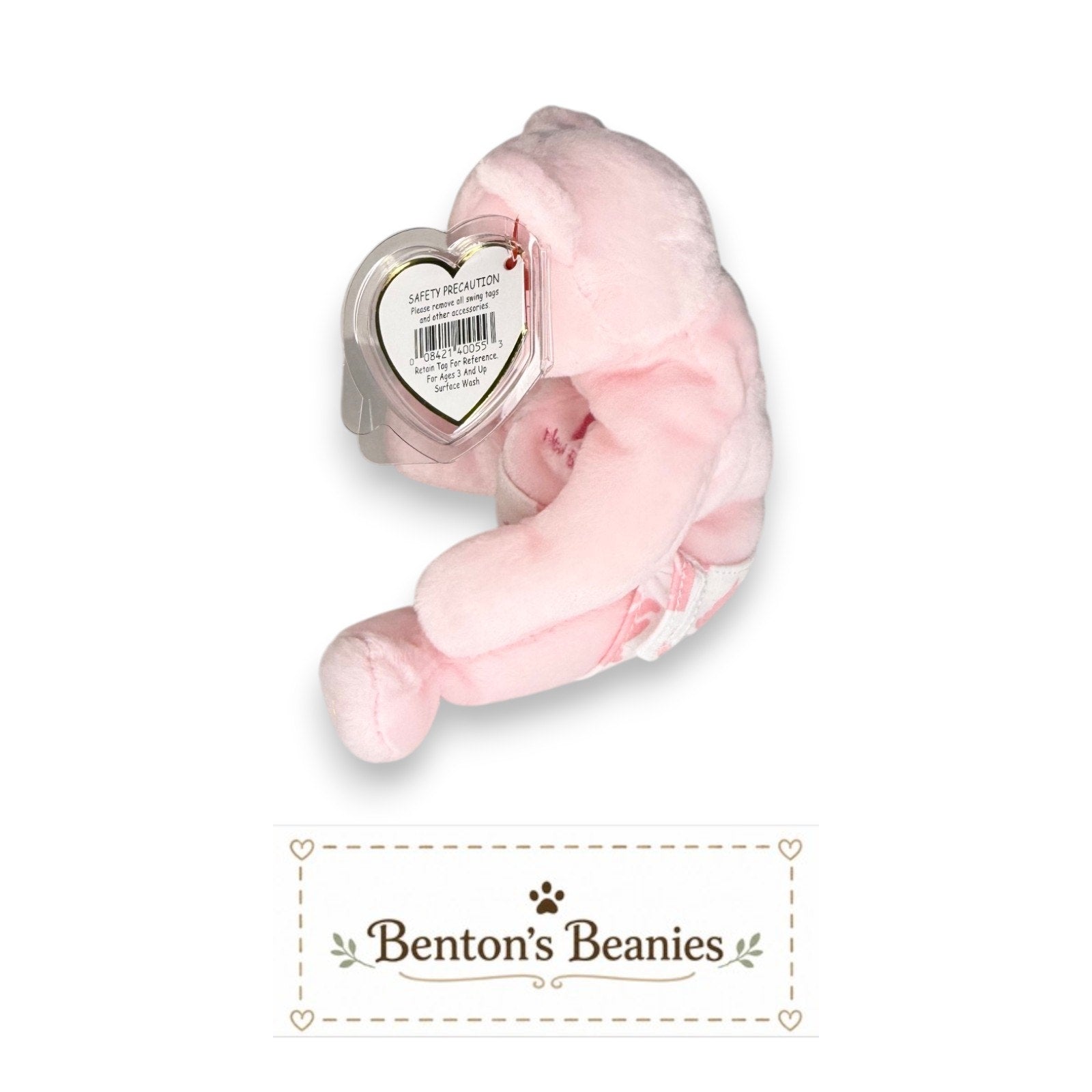 It's a Girl the Bear TY Beanie Baby | Mint Heart/Tush Tag