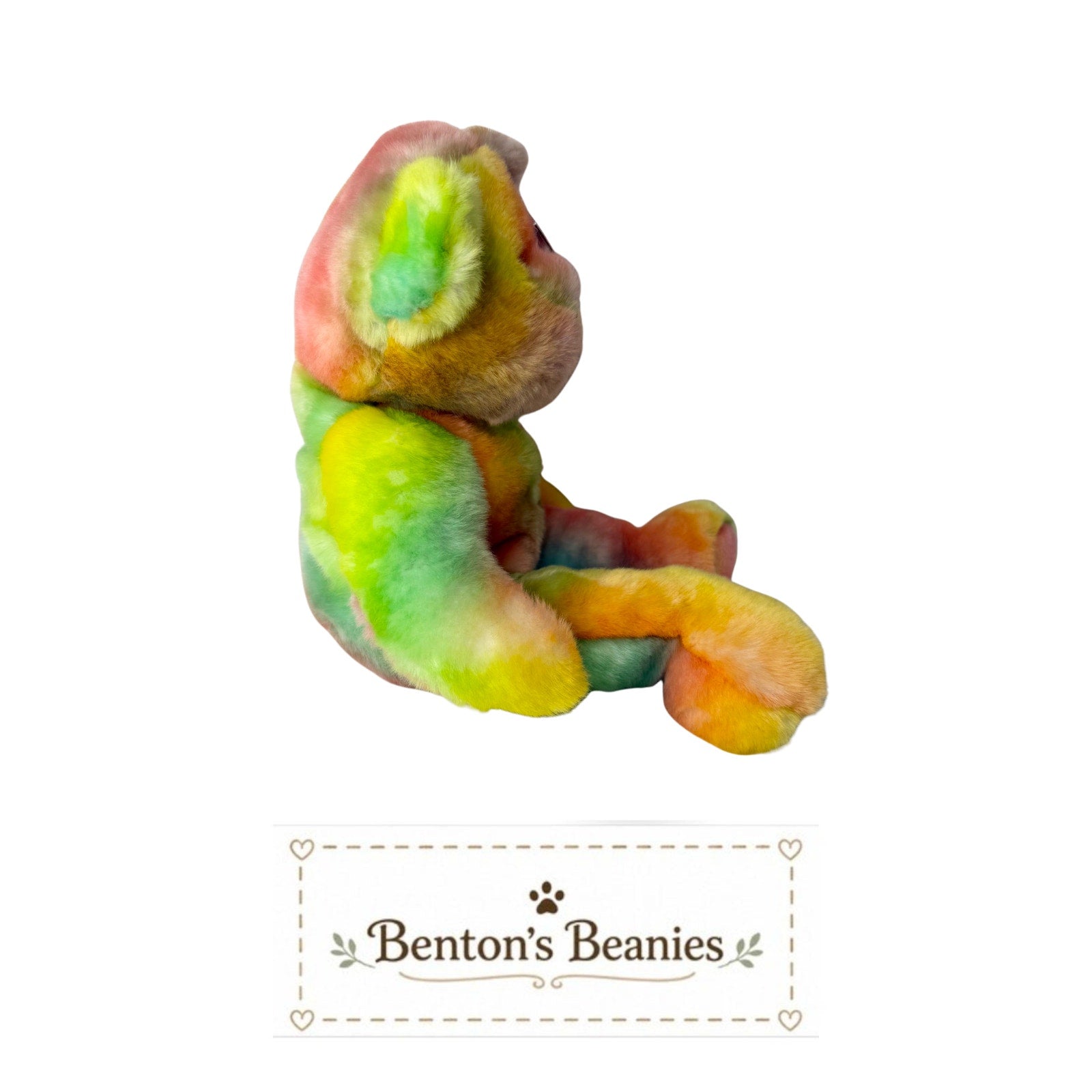 Peace Bear (Dark) TY Beanie Buddies | Mint Heart & Tush Tags